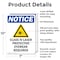 Signmission Radiation & Laser Sign, 10 in H x 7 in W, Aluminum, Rectangle OS-2PACK-NS-A-710-V-10605 - alternate 2